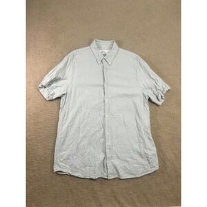 A&F Abercrombie Fitch Mens XL Tall Light Blue Linen‎ Blend Button Down Shirt